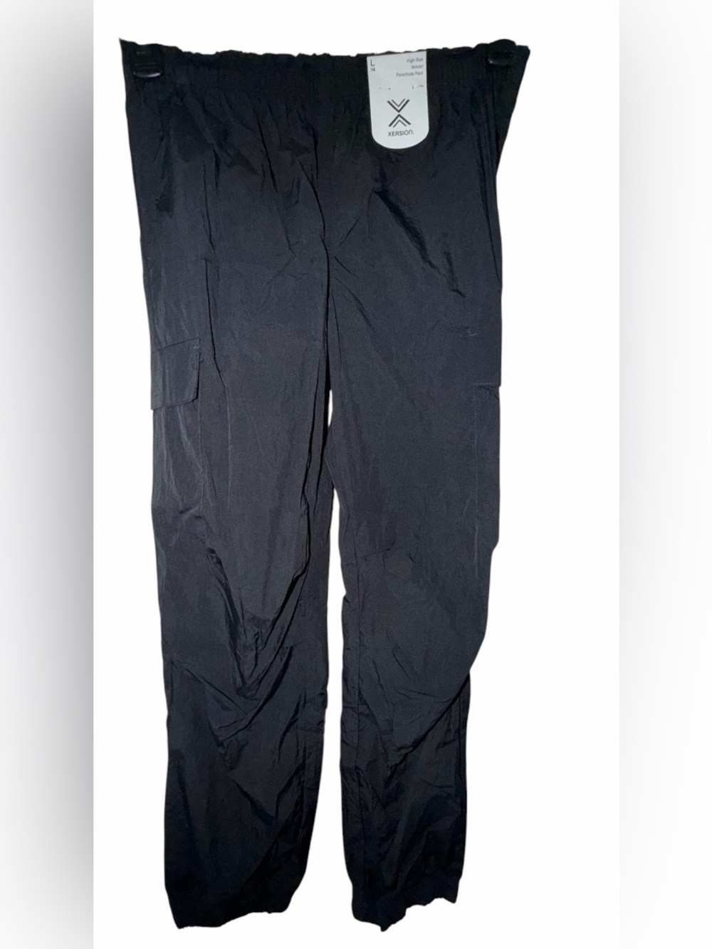 Xersion Little & Big Kid Girls High Rise Cinched Active Cargo Pant Size L NWT